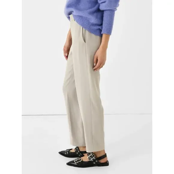 Vince Tailored Straight Pants Women's 12 Sepia Crepe Fit Slash Pockets NWT $345